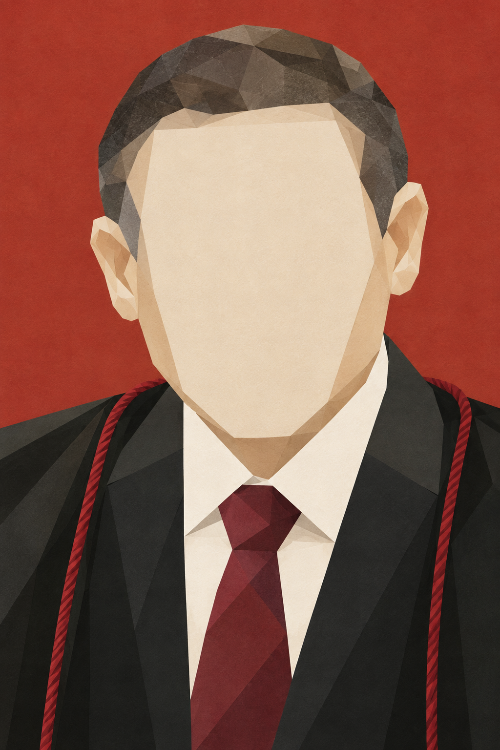 Retrato geométrico sem feições de Nunes Marques.